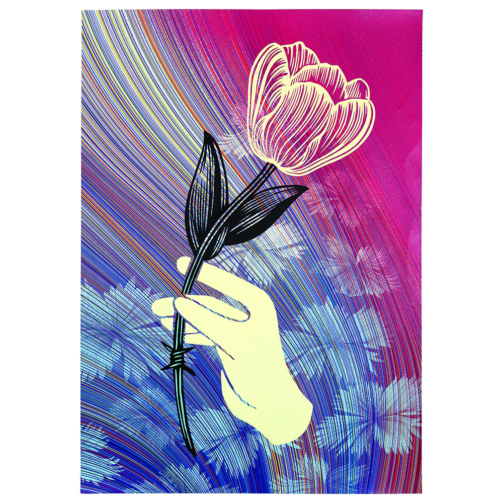 Shepard Fairey - Kai and Sunny Barb Wire Rose