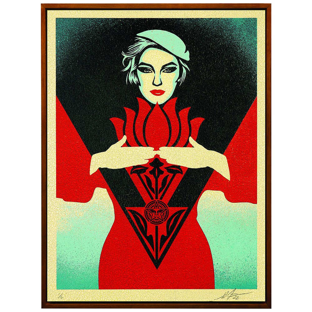 Shepard Fairey - OBEY Noir Flower Woman (Red) 6/6