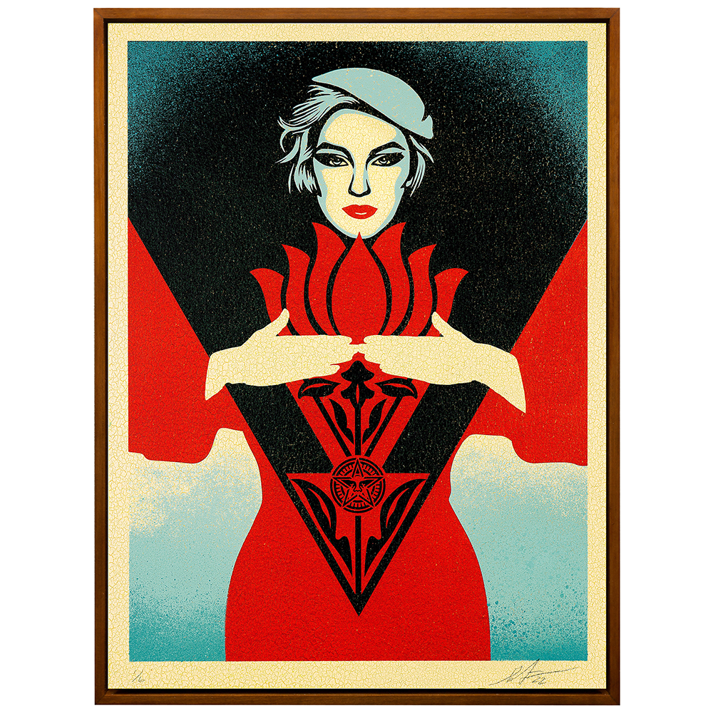 Shepard Fairey - OBEY Noir Flower Woman (Red)
