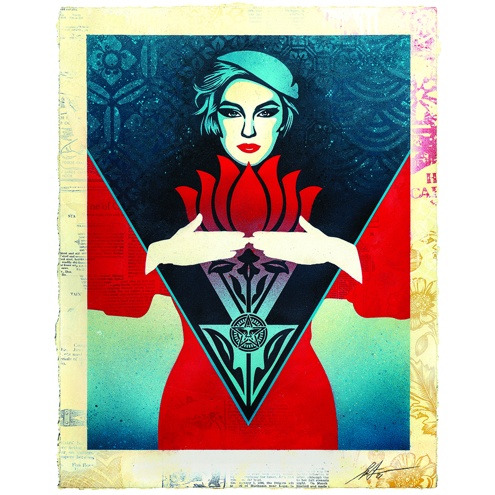 Shepard Fairey - OBEY Noir Flower Woman Study (Black)