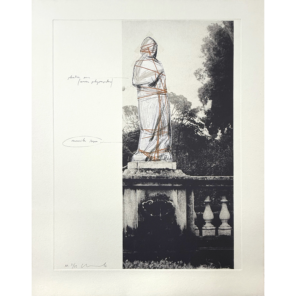 Christo and Jeanne-Claude - Wrapped Venus, Project for Villa Borghese, Rome