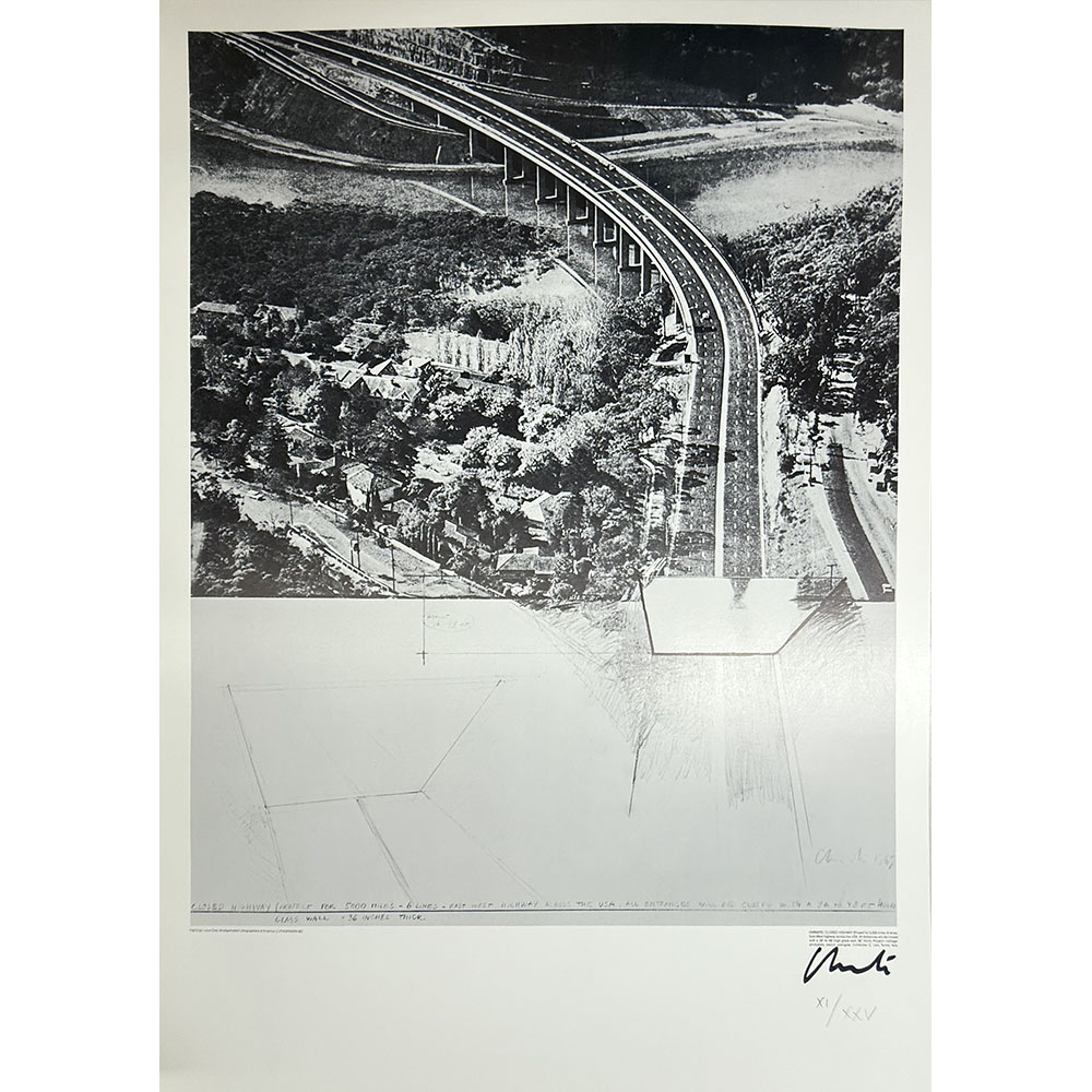 Christo and Jeanne-Claude - Closed Highway, Project for 5000 Miles, 6 Lanes East-West Highway