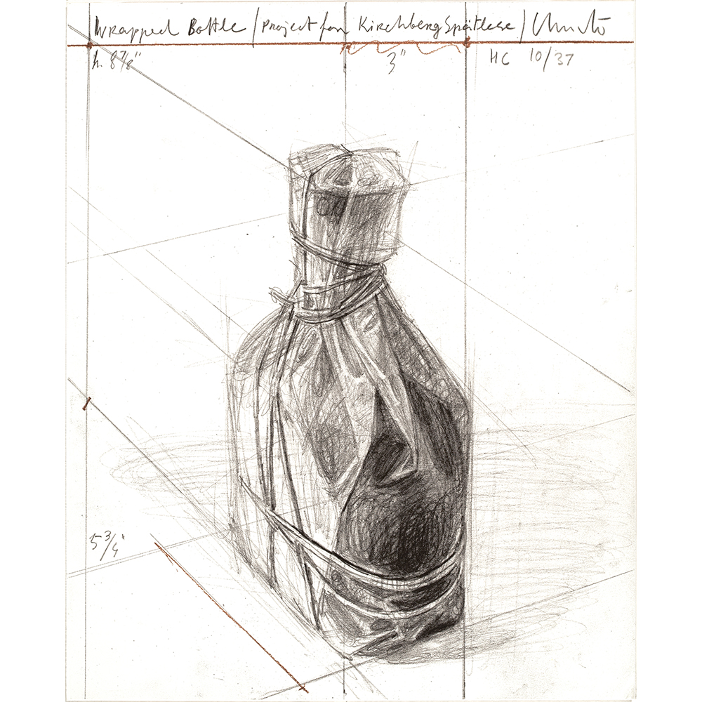 Christo and Jeanne-Claude - Wrapped Bottle, Project, from Homage à Domberger Portfolio